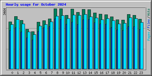 Hourly usage for October 2024