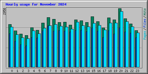 Hourly usage for November 2024
